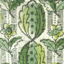 Stamped Green Leaf and Flower Italian Paper ~ Tassotti